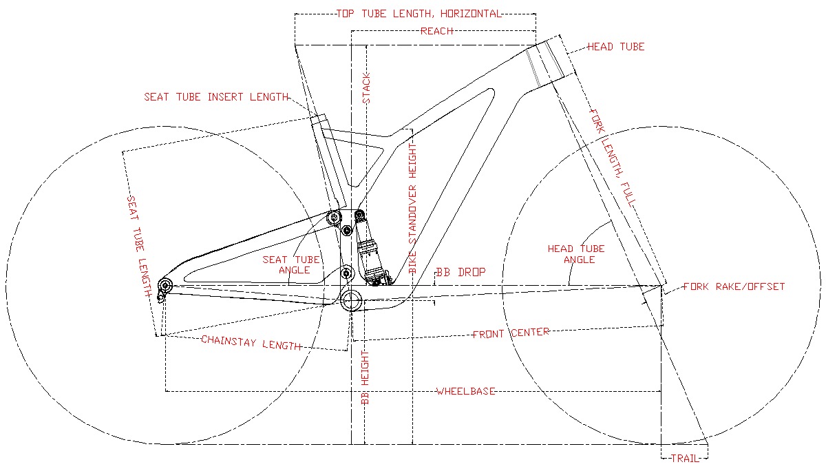 Geometria del telaio per bici in carbonio 29ER TDC-FS906