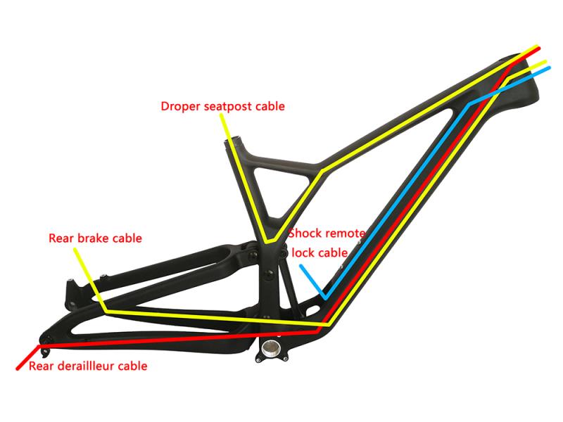 TDC-FS906 Istruzioni per l'instradamento dei cavi del telaio della mountain bike da trail