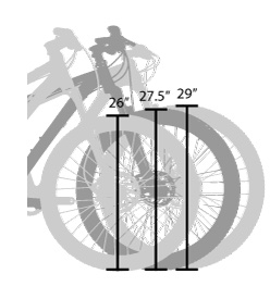Dimensioni delle ruote: 27,5 pollici, 29 pollici